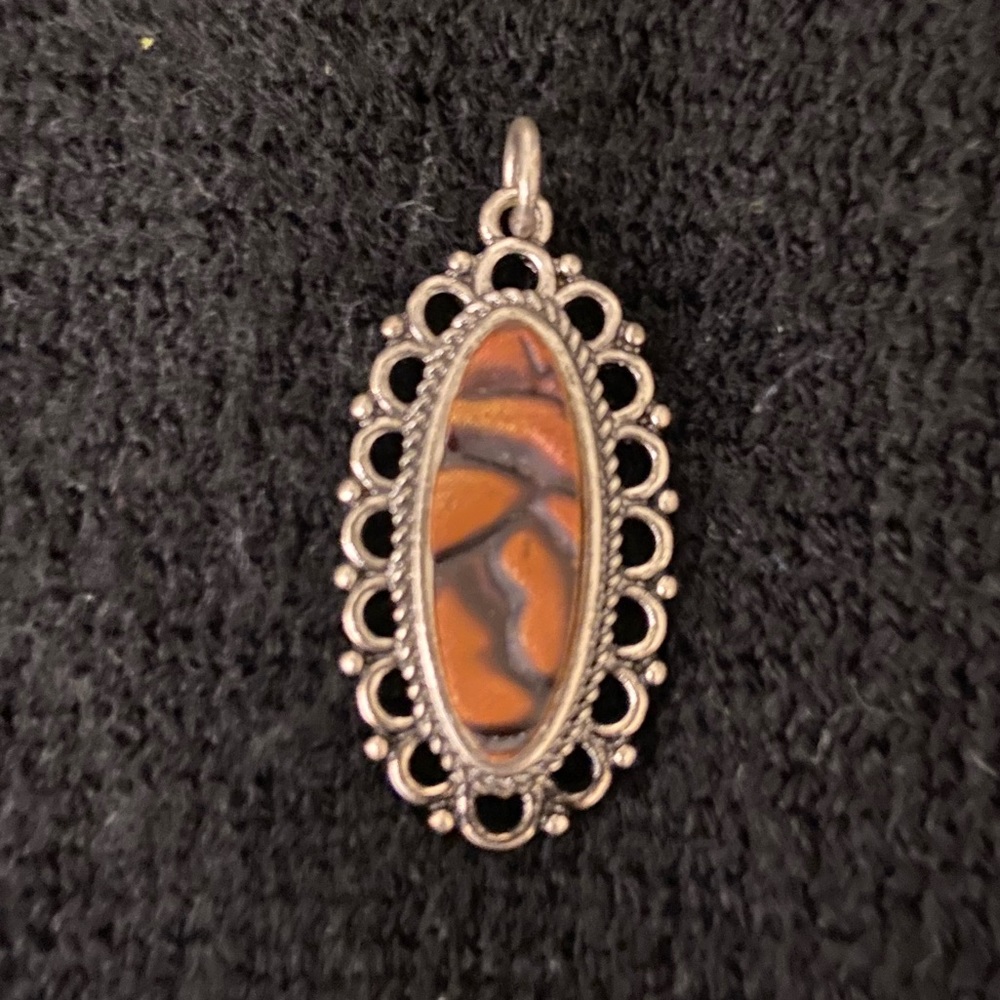 Faux metal and stone charm